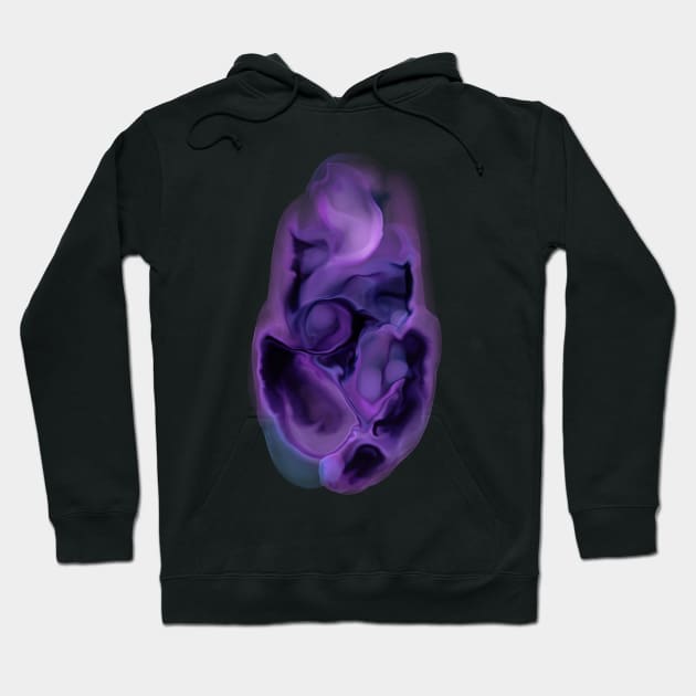 Purple Ink Texture Hoodie by Cordata